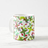 Kerstkleuren helder koffiemok (Voorkant links)