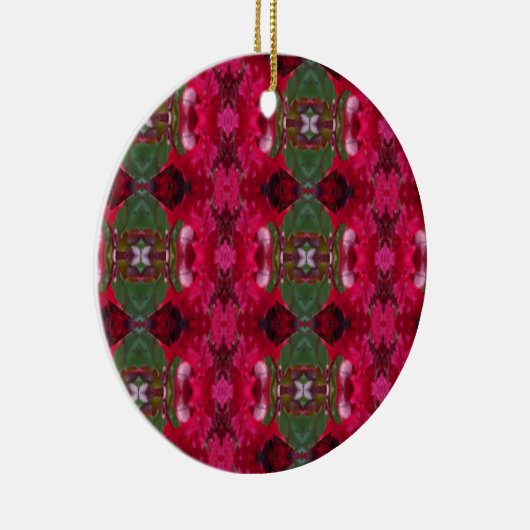 Kerstkleuren Kaleidoscoop Circle Ornament (Rechts)