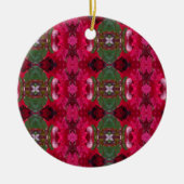 Kerstkleuren Kaleidoscoop Circle Ornament (Voorkant)