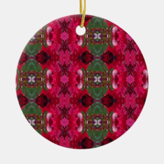 Kerstkleuren Kaleidoscoop Circle Ornament (Voorkant)