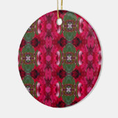 Kerstkleuren Kaleidoscoop Circle Ornament (Links)