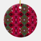 Kerstkleuren Kaleidoscoop Circle Ornament (Achterkant)