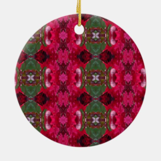 Kerstkleuren Kaleidoscoop Circle Ornament (Achterkant)