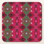 Kerstkleuren Kaleidoscoop Kartonnen Onderzetters (Voorkant)