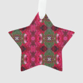 Kerstkleuren Kaleidoscoop Ornament (achterkant)