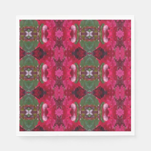 Kerstkleuren Kaleidoscoop Servetten (Voorkant)