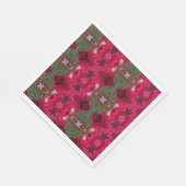 Kerstkleuren Kaleidoscoop Servetten (Hoek)