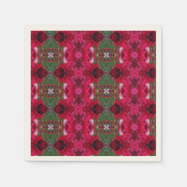 Kerstkleuren Kaleidoscope Ecru Cocktail Napkin Servetten