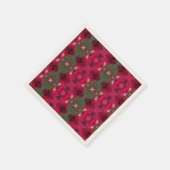 Kerstkleuren Kaleidoscope Ecru Cocktail Napkin Servetten (Hoek)