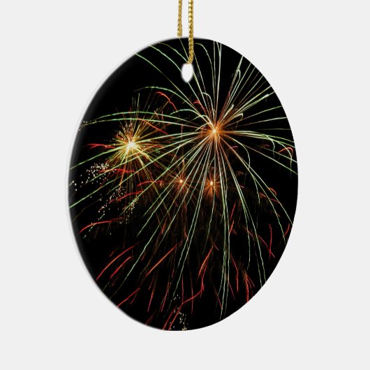 kerstkleuren keramisch ornament (Rechts)