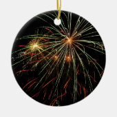 kerstkleuren keramisch ornament (Voorkant)