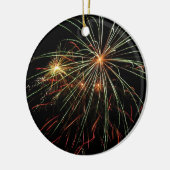 kerstkleuren keramisch ornament (Links)