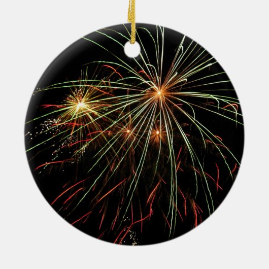 kerstkleuren keramisch ornament (Achterkant)