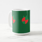 Kerstkleuren Koffiemok (Voorkant links)