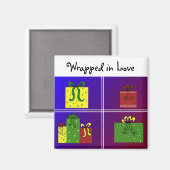 kerstkleuren magneet (Voorkant / Achterkant)