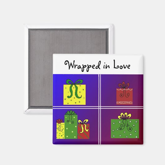 kerstkleuren magneet (Voorkant / Achterkant)