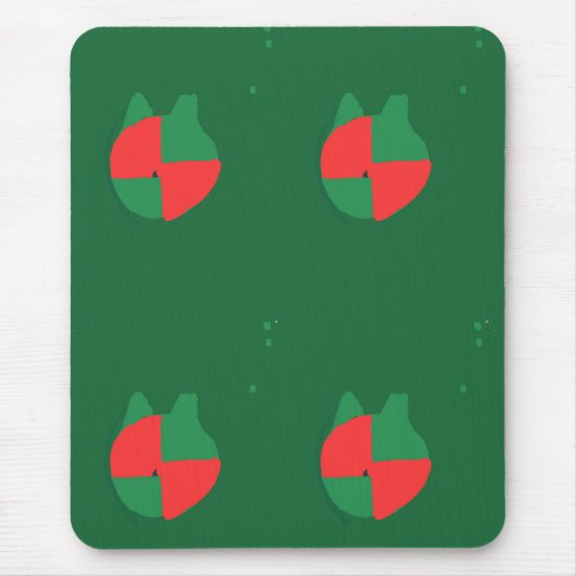 Kerstkleuren Muismat (Voorkant)