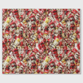 "kerstkleuren"-omslagpapier cadeaupapier (Vlak)