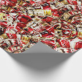 "kerstkleuren"-omslagpapier cadeaupapier (Hoek)