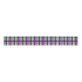 Kerstkleuren Plaid Groen Paarse Grosgrain Lint (Voorkant)