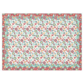 Kerstkleuren Retro Deco Snowflakes Tafelkleed (Voorkant (Horizontaal))