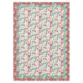 Kerstkleuren Retro Deco Snowflakes Tafelkleed (Voorkant)