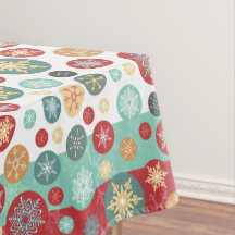 Kerstkleuren Retro Deco Snowflakes