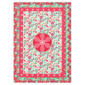 Kerstkleuren Retro Deco Snowflakes Tafelkleed (Voorkant)