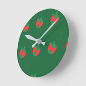 Kerstkleuren Ronde Klok (Hoek)