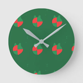 Kerstkleuren Ronde Klok