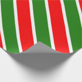 Kerstkleuren Rood Wit Groen Trending Sjabloon Cadeaupapier (Hoek)
