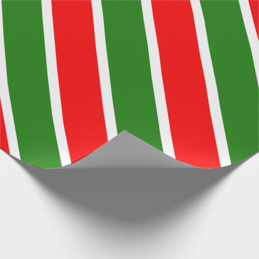 Kerstkleuren Rood Wit Groen Trending Sjabloon Cadeaupapier (Hoek)