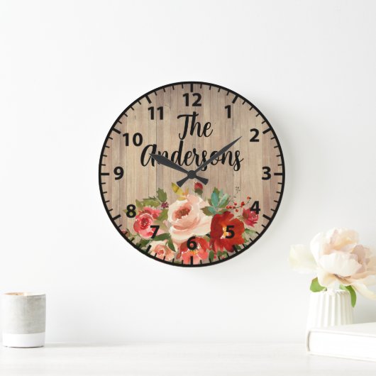 Kerstkleuren, Rozen en papavers, rood en groen Grote Klok (Huis)