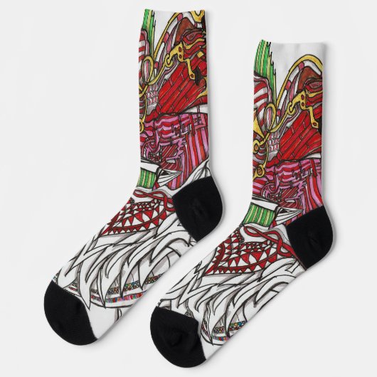 kerstkleuren sokken (Links)