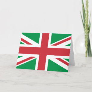Kerstkleuren Union Jack Feestdagen Kaart