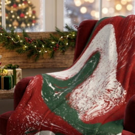 Kerstkleuren Vloeibare Marmer Festive Design Deken