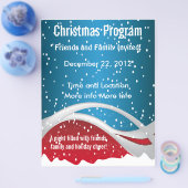 kerstkleurenbrochure flyer (Enkel)