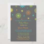 Kerstkleurige Douane Baby Shower-uitnodigingen Kaart (Achterkant)