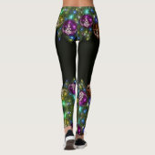 Kerstkleurige Feestdagen zwart Leggings (Achterkant)