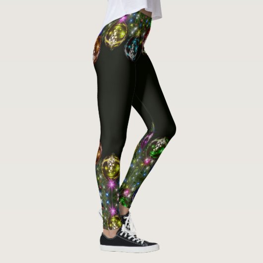 Kerstkleurige Feestdagen zwart Leggings (Rechts)