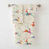 Kerstkleurige rendierziekte bad handdoek (Insitu)