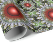 kerstkleurige rode versiering cadeaupapier (Rol Hoek)