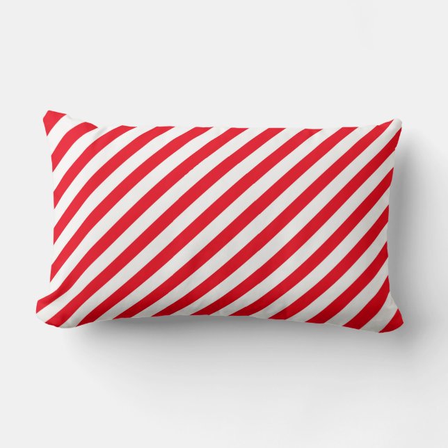 Kerstkleurige suikerstok print kussen (Voorkant)