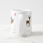 Kerstkleurige symbolen 2 Veranderlijke achtergrond Grote Koffiekop (Achterkant)