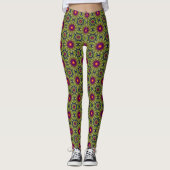 kerstkleurige textuur leggings (Voorkant)