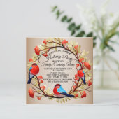 Kerstkleurige Wreater Feestdagen Party Kaart (Staand voorkant)