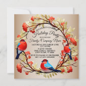 Kerstkleurige Wreater Feestdagen Party Kaart (Voorkant)