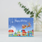 Kerstkleuters met gouden kerstkledij briefkaart (Staand voorkant)