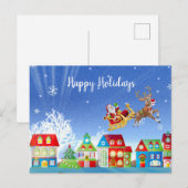 Kerstkleuters met gouden kerstkledij briefkaart (Voorkant / Achterkant)