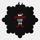 Kerstkleuterschool Elf-leraar student B Ornament Kaart (Voorkant)